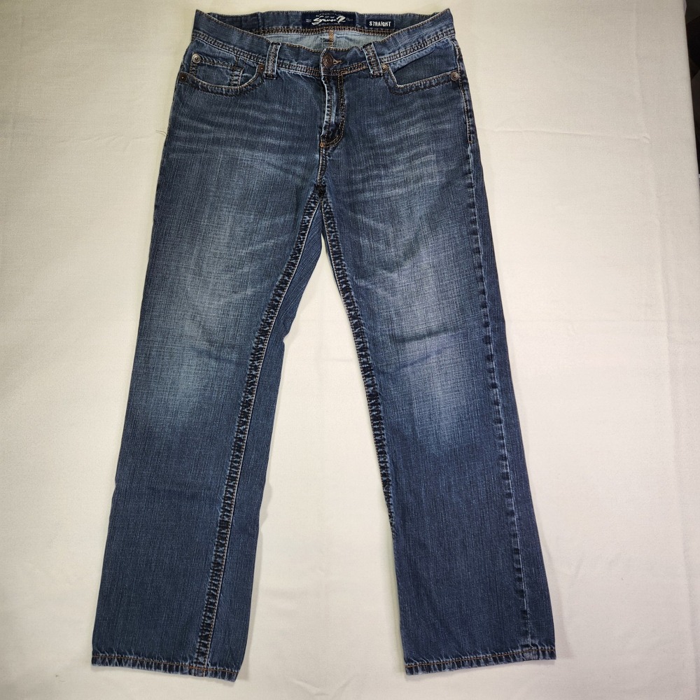 Seven7 Straight Leg Denim Jeans Men Size 36x34 Blue Cotton (fit 37W 33L)